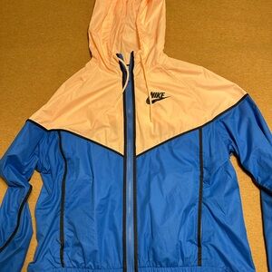 Nike Orange and Blue Hooded Jacket